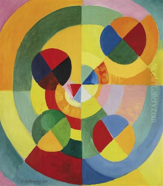 Rythme, Joie De Vivre Oil Painting by Robert Delaunay