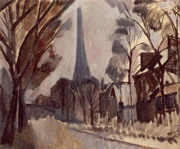 Paysage De Paris Oil Painting by Robert Delaunay