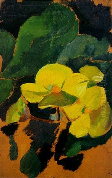 Begonias Jaune Oil Painting by Robert Delaunay