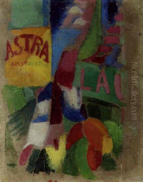 Etude Pour L'equipe De Cardiff Oil Painting by Robert Delaunay