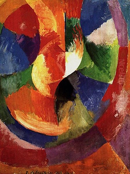 Formes Circulaires - Soleil No. 3 Oil Painting by Robert Delaunay