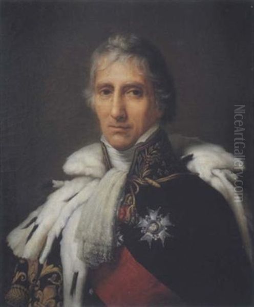 Portrait Du Comte Louis-nicolas Lemercier Oil Painting by Pierre Louis Delaval