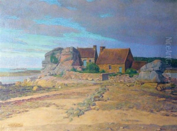 Maison En Bord De Mer Oil Painting by Henri Delavallee