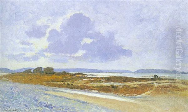 Paysage De Mer En Bretagne Oil Painting by Henri Delavallee