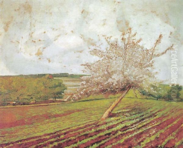 Pommier En Fleurs Oil Painting by Henri Delavallee