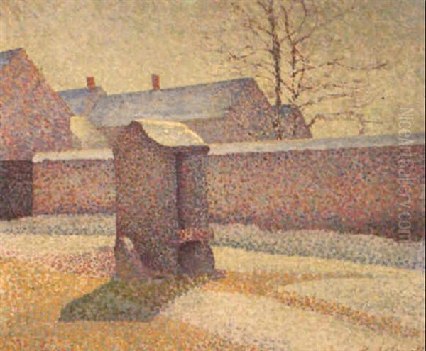 Le Puits En Hiver by Henri Delavallee