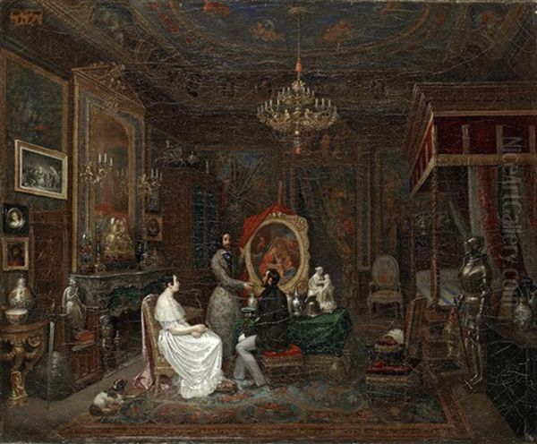 A New Acquisition Oil Painting by Charles Claude Delaye