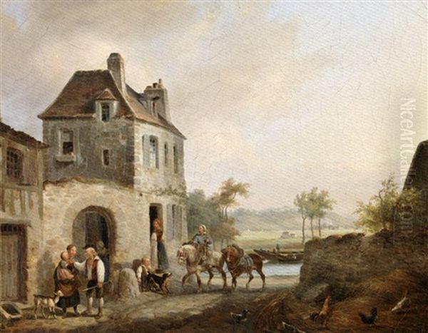 Retour Des Champs Oil Painting by Charles Claude Delaye