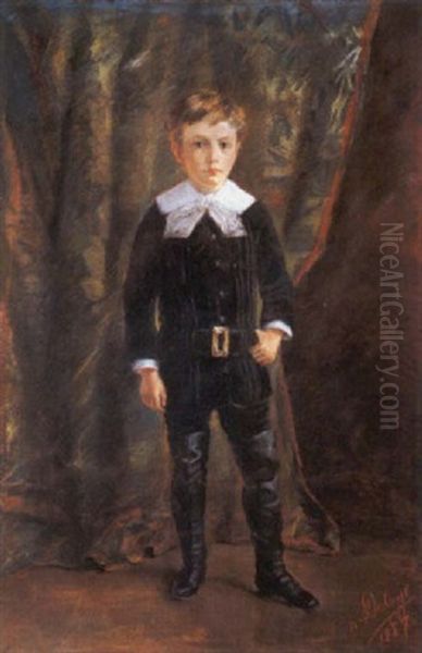 Ritratto Di Bambino Oil Painting by Charles Claude Delaye