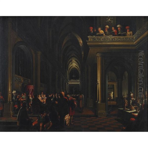 Belshazzar's Feast Oil Painting by Dirck Van Delen