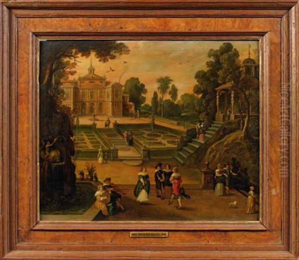 Galants Dans Un Parc Oil Painting by Dirck Van Delen