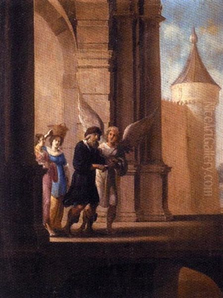 Tobias Und Erzengel Raphael Oil Painting by Dirck Van Delen