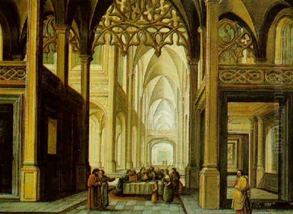 Church Interior With The Circumcision by Dirck Van Delen