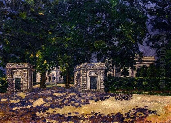 Le Parc Du Chateau Oil Painting by Eugene Delestre