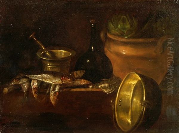 Stillleben Mit Kuchengeraten Oil Painting by Cornelis Jacobsz Delff