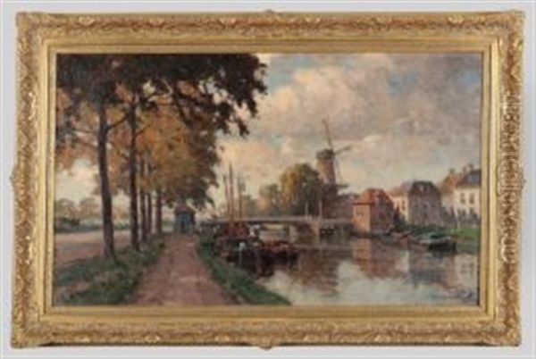 Sommer Am Kanal Oil Painting by Gerard Delfgaauw