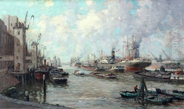 De Maashaven In Rotterdam by Gerard Delfgaauw