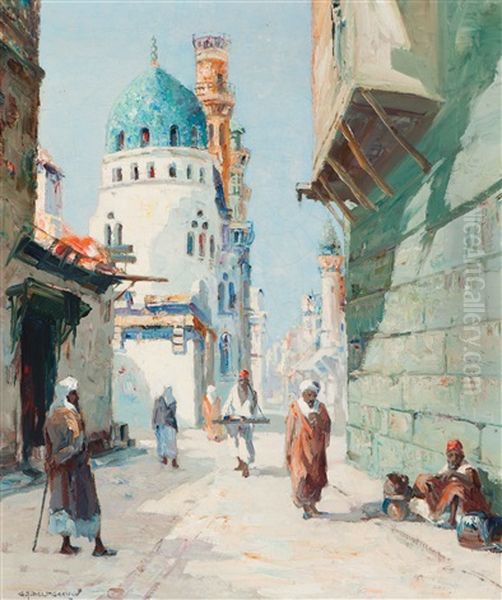 View Of A City In Marocco Oil Painting by Gerard Delfgaauw