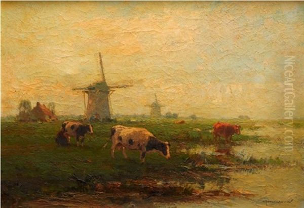 Untitled (landscape) Oil Painting by Gerard Delfgaauw