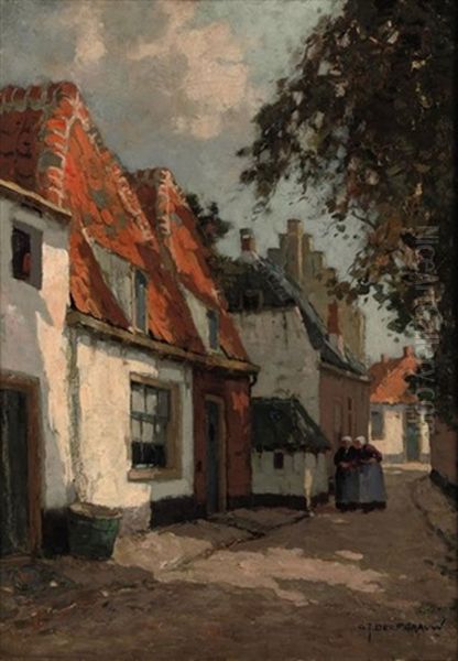 Street In Zeeland Oil Painting by Gerard Delfgaauw