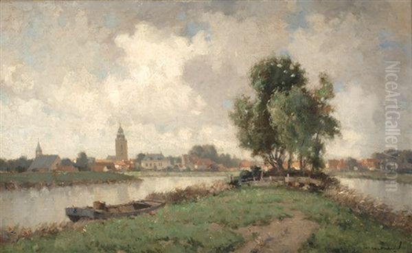 View Of Nieuwkoop Oil Painting by Gerard Delfgaauw