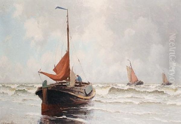 Choppy Waters Oil Painting by Gerard Delfgaauw