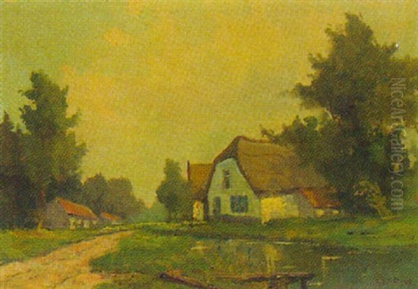 Landschaft Mit Haus Oil Painting by Gerard Delfgaauw