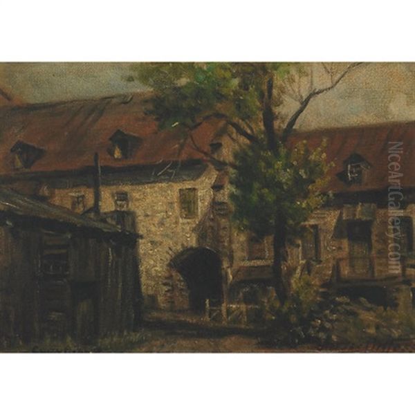 Residence De Dedeon De Catalogne Oil Painting by Georges Marie-Joseph Delfosse