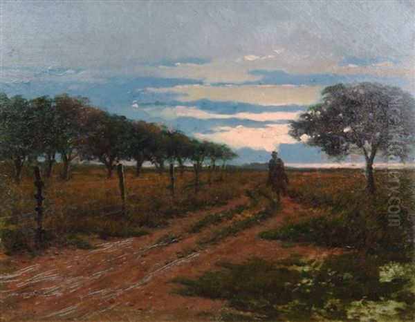 De Regreso (vuelta Al Rancho) Oil Painting by Angel Della Valle