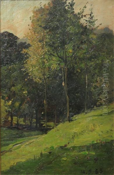 Paesaggio 14/02/1885 Oil Painting by Lorenzo Delleani