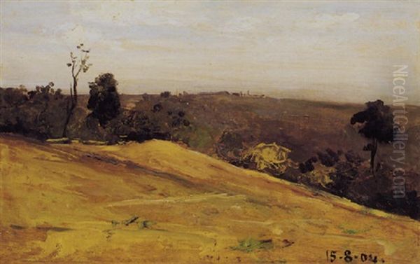 La Serra D'ivrea Oil Painting by Lorenzo Delleani