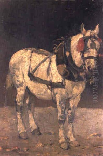 Cavallo Oil Painting by Lorenzo Delleani