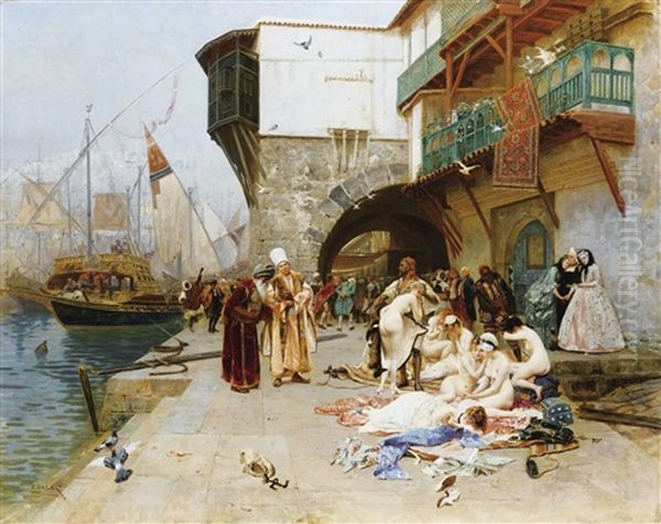 L'enlevement Oil Painting by Charles Edouard Edmond Delort