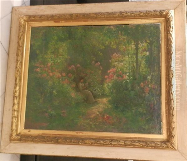 Femme Au Parc Oil Painting by Hermann Delpech