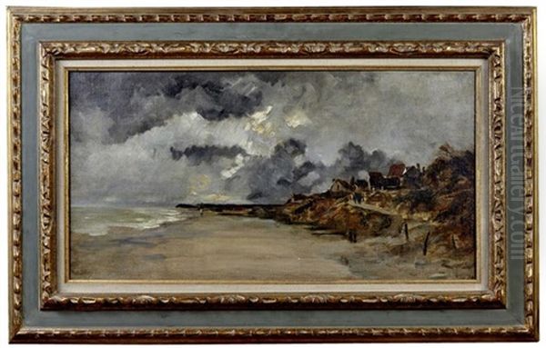 L'orage A Villerville Oil Painting by Hippolyte Camille Delpy