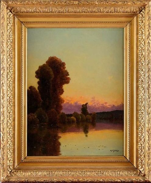 Crepuscule Oil Painting by Hippolyte Camille Delpy