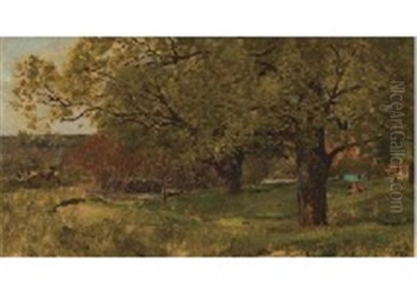 Paysage Aux Grands Arbres Oil Painting by Hippolyte Camille Delpy