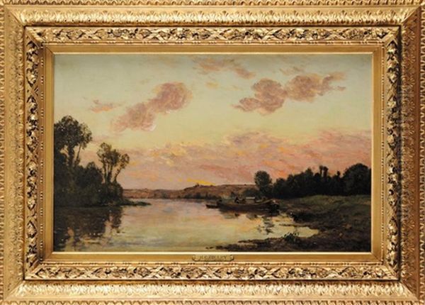 L'accostage Au Crepuscule Oil Painting by Hippolyte Camille Delpy