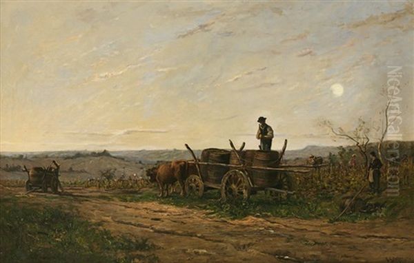 Vendanges Nivernaise, Effet Du Matin Oil Painting by Hippolyte Camille Delpy