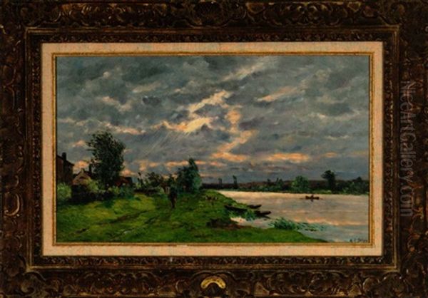 The Approaching Storm Oil Painting by Hippolyte Camille Delpy