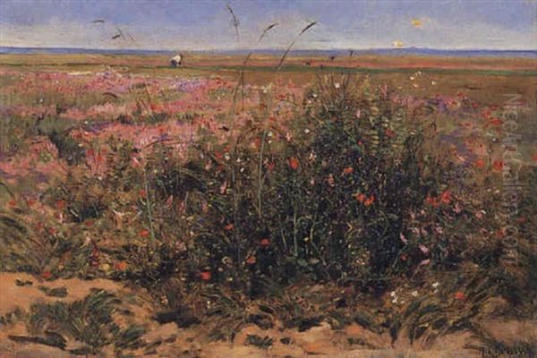 Wild Flowers Oil Painting by Hippolyte Camille Delpy