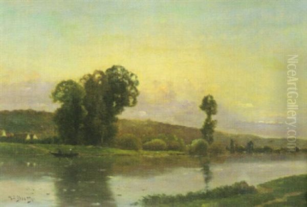 Pa Seine Oil Painting by Hippolyte Camille Delpy