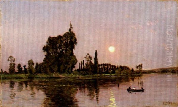 Bord De La Riviere Oil Painting by Hippolyte Camille Delpy