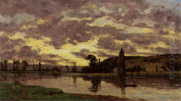 Les Bords De L'etang Oil Painting by Hippolyte Camille Delpy