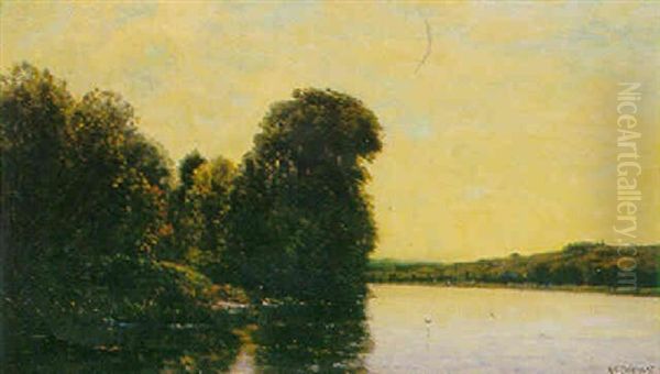 La Riviere Oil Painting by Hippolyte Camille Delpy