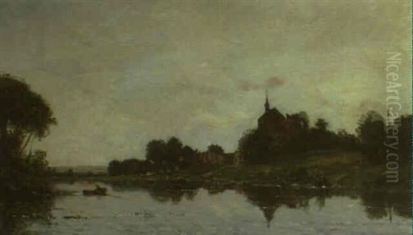 Les Laveuses En Bord De Riviere Oil Painting by Hippolyte Camille Delpy