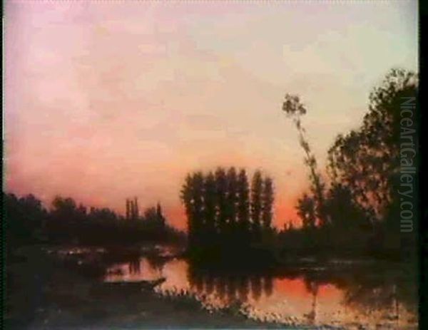 Le Coucher De Soleil by Hippolyte Camille Delpy