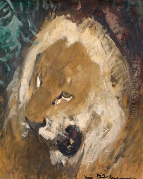 Tete De Lion Oil Painting by Henri Deluermoz