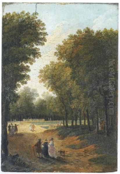 Vue Du Parc De Saint-cloud Oil Painting by Pierre Antoine Demachy