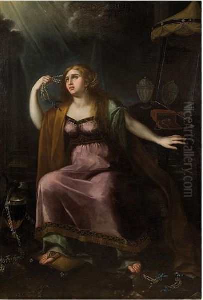 La Magdalena Arrepentida Oil Painting by Jose Maria Arango